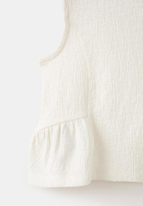 MANGO - T-Shirt TEXTUSET - Natural