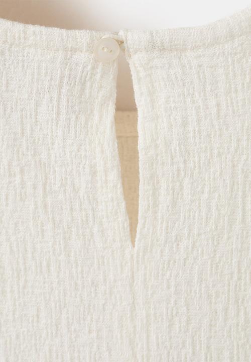 MANGO - T-Shirt TEXTUSET - Natural