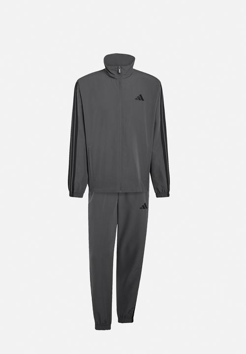 adidas Performance - 3-Stripe Woven Tracksuit Set - Grey six