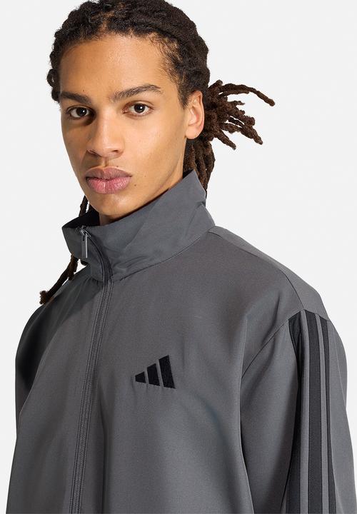 adidas Performance - 3-Stripe Woven Tracksuit Set - Grey six