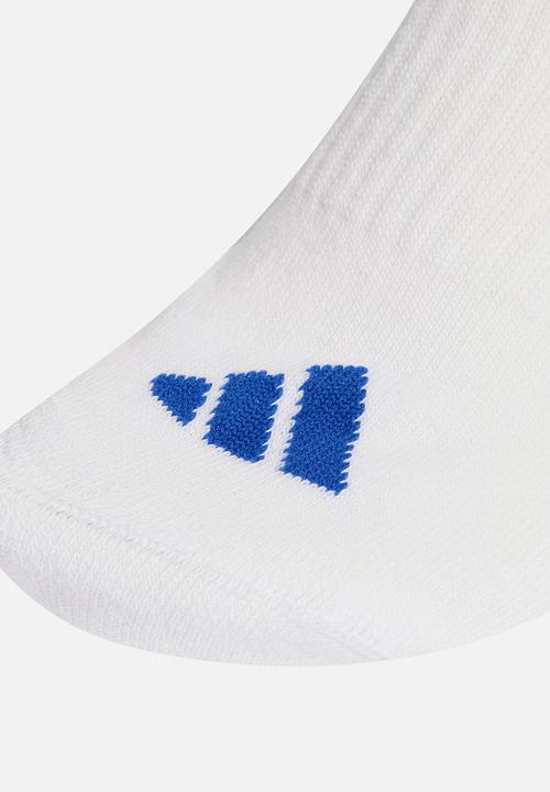 adidas Performance - 3-Stripes cushioned sportswear crew socks 3pk - dark blue/white/blue