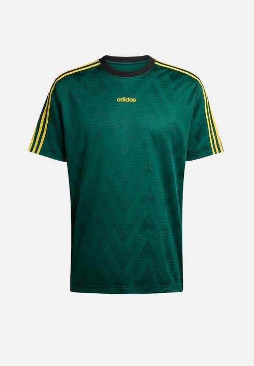 adidas Originals - Jacquard Football Jersey Top - Collegiate Green