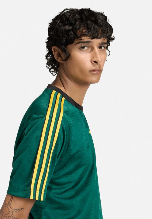 adidas Originals - Jacquard Football Jersey Top - Collegiate Green