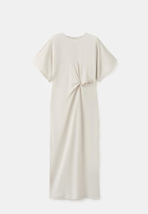 MANGO - Dress valen - light beige