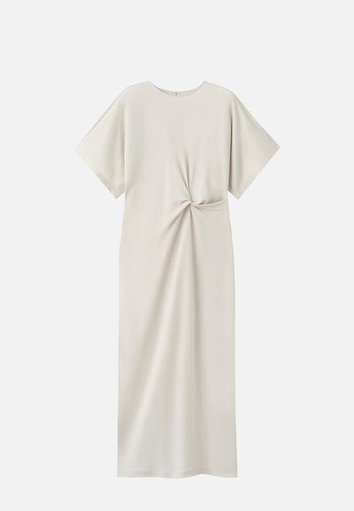 MANGO - Dress valen - light beige