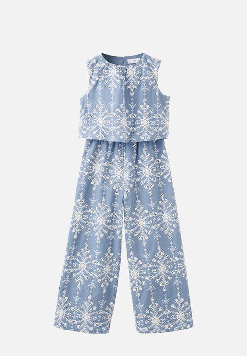 MANGO - Jumpsuit CRETA - Medium Blue