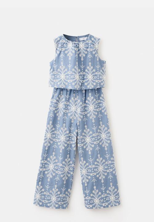 MANGO - Jumpsuit CRETA - Medium Blue