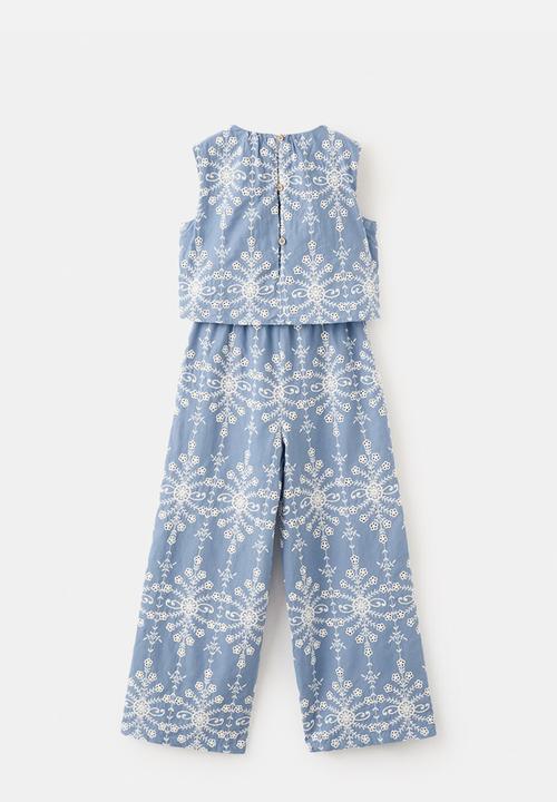 MANGO - Jumpsuit CRETA - Medium Blue