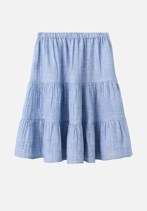 MANGO - Skirt SEASET - Medium Blue