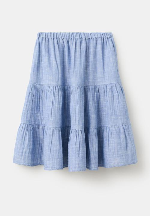 MANGO - Skirt SEASET - Medium Blue