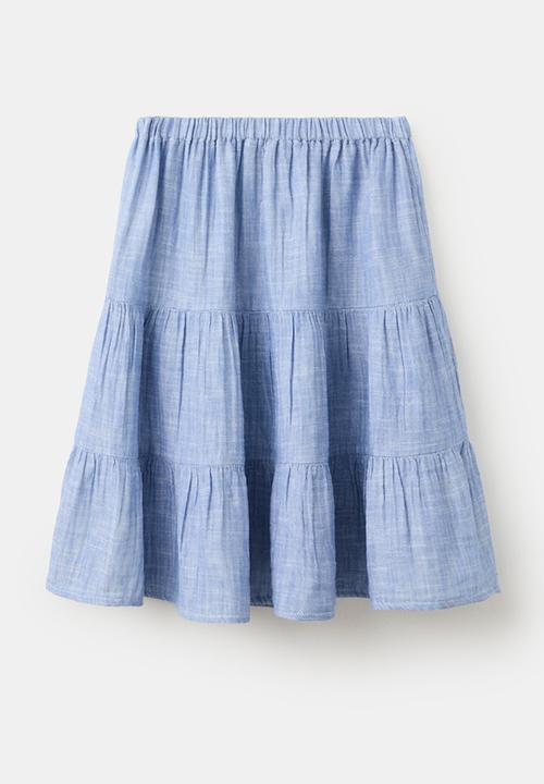 MANGO - Skirt SEASET - Medium Blue
