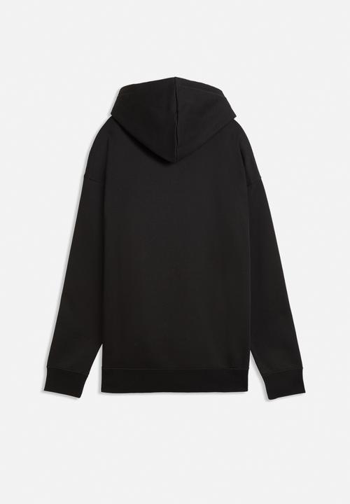 PUMA - Plus Ess Centered Cat Logo Relaxed Hoodie Fl - Puma Black