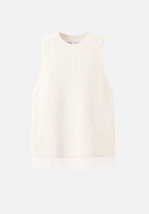 MANGO - Top bruma - light beige