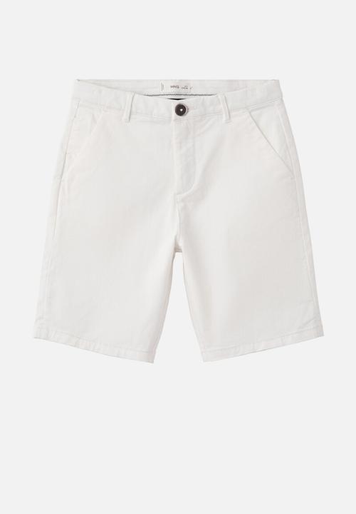 MANGO - BERMUDA SHORTS PICO - WHITE