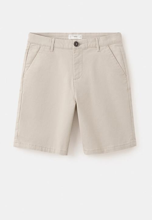 MANGO - Bermudas PICO - Light/Pastel Brown