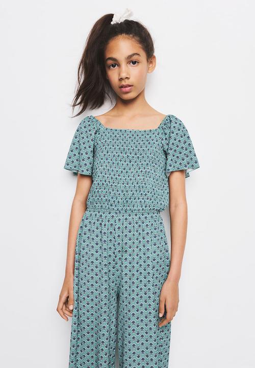MANGO - Jumpsuit SOLES - Turquoise / Aqua