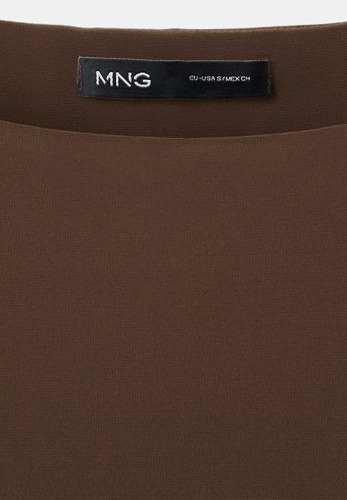 MANGO - Blouse lina - brown