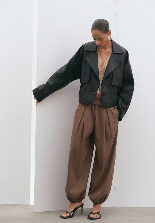 MANGO - Trousers cristina - medium brown