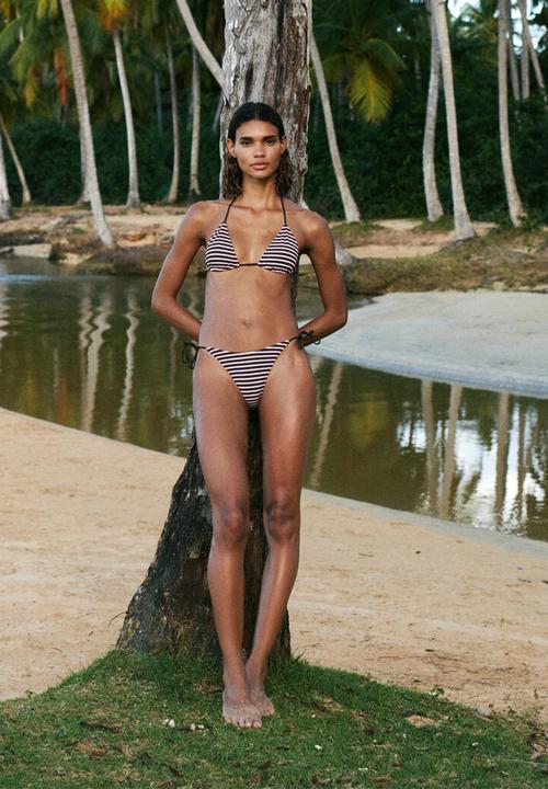 MANGO - Bikini pantie siros- dark brown