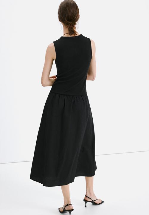 MANGO - Dress valvin - black