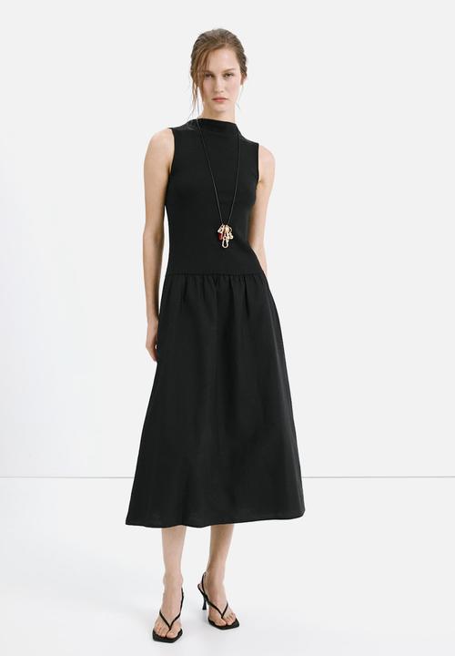 MANGO - Dress valvin - black