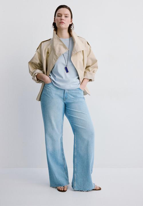 MANGO - Plus t-shirt riti - light/pastel blue