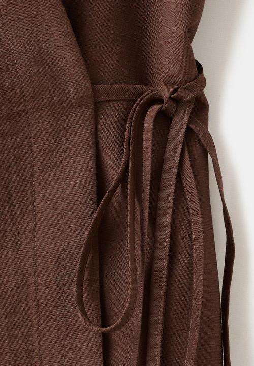MANGO - Shirt gale - brown