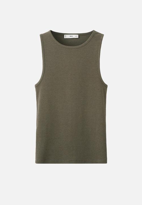 MANGO - Top boni - khaki