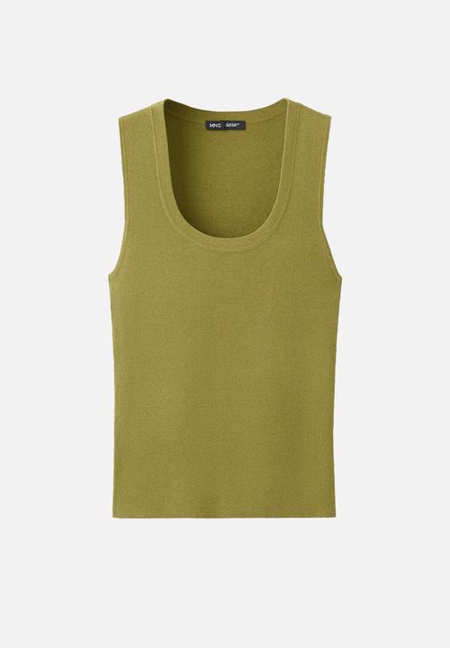 MANGO - Top marx - green