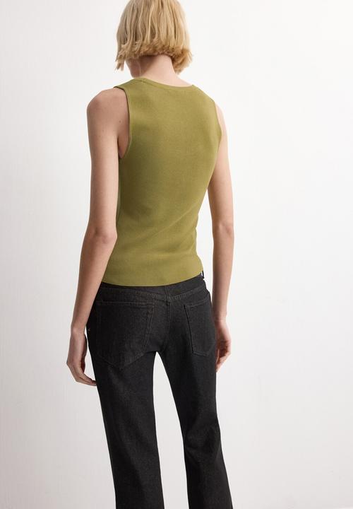 MANGO - Top marx - green