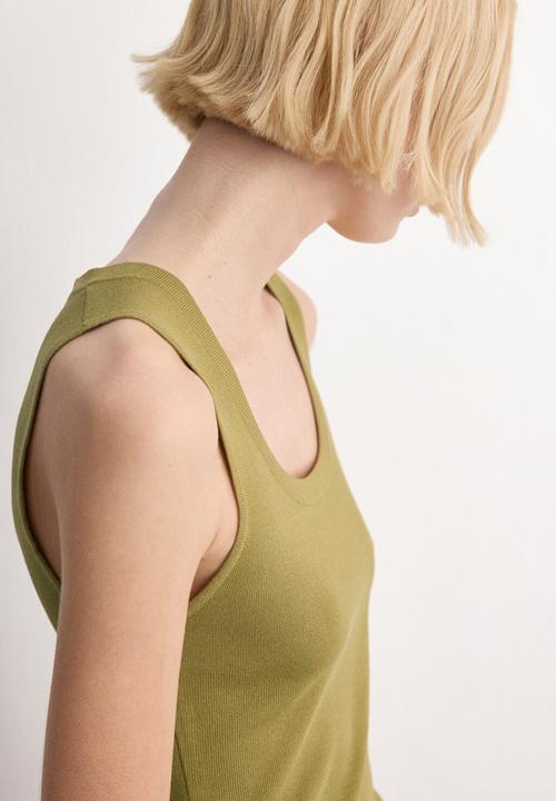 MANGO - Top marx - green