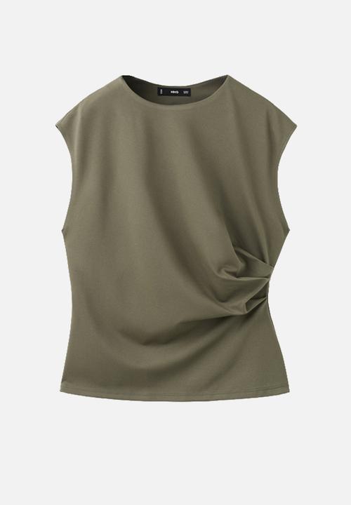 MANGO - T-shirt candelo - khaki