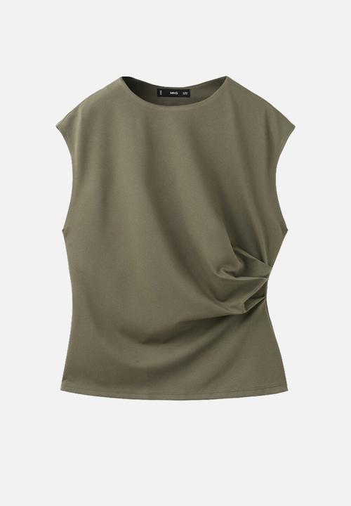 MANGO - T-shirt candelo - khaki