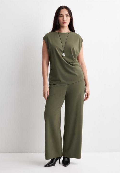 MANGO - T-shirt candelo - khaki