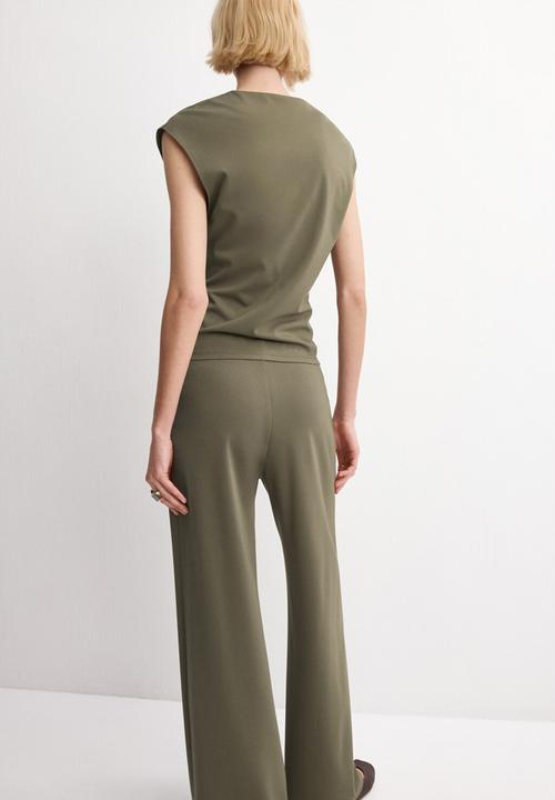 MANGO - T-shirt candelo - khaki