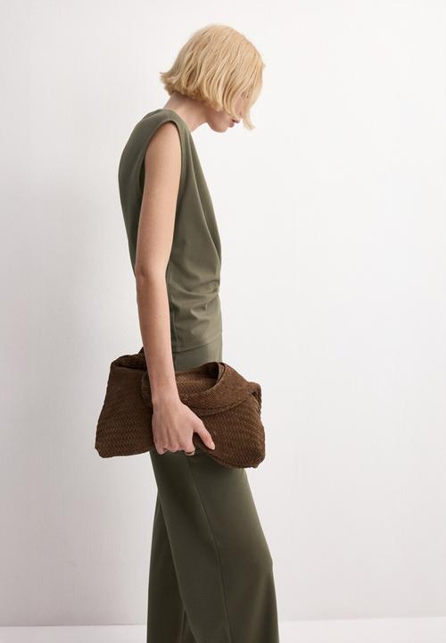 MANGO - T-shirt candelo - khaki