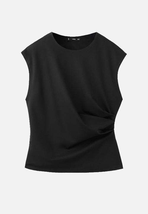 MANGO - T-shirt candelo - black