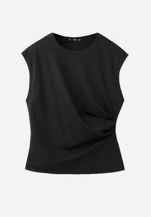 MANGO - T-shirt candelo - black