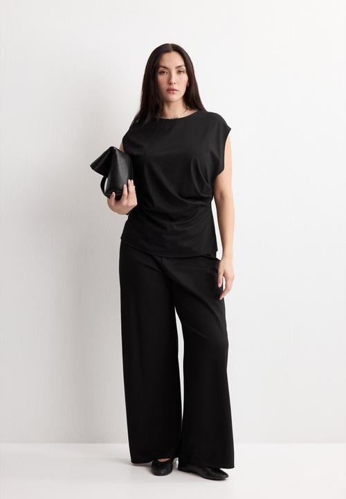 MANGO - T-shirt candelo - black