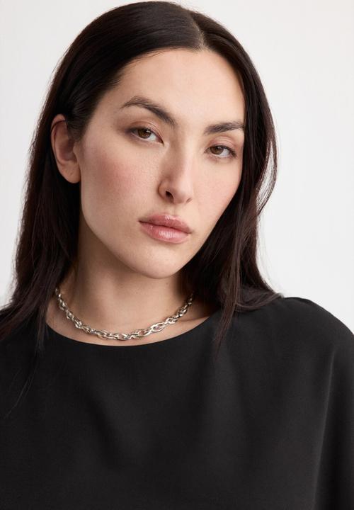 MANGO - T-shirt candelo - black