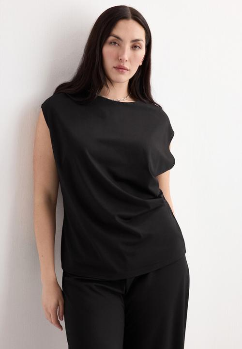 MANGO - T-shirt candelo - black