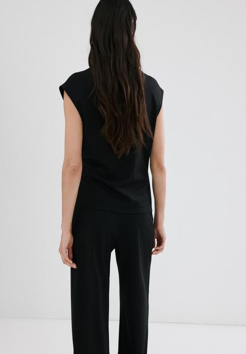 MANGO - T-shirt candelo - black