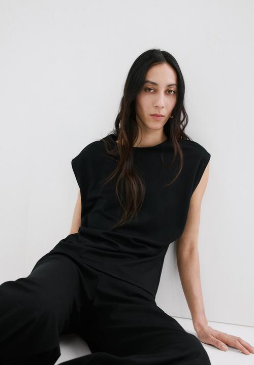 MANGO - T-shirt candelo - black