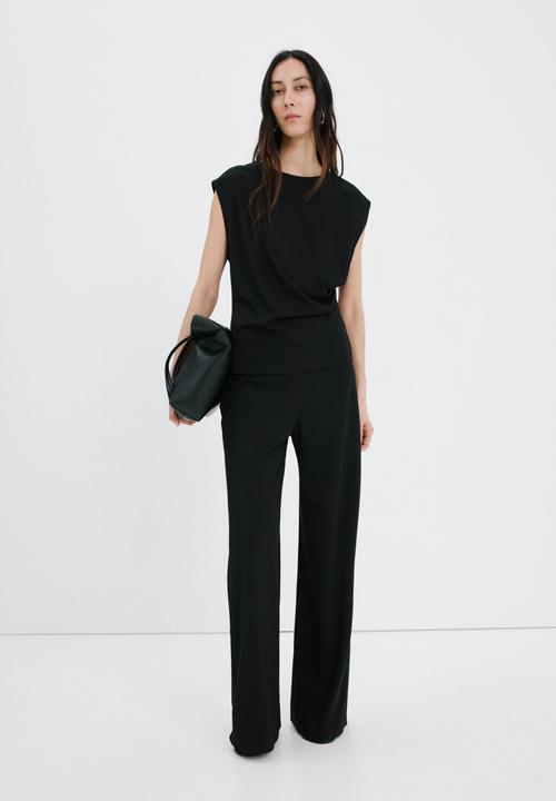 MANGO - T-shirt candelo - black