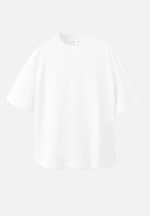 MANGO - T-shirt sita  -  white