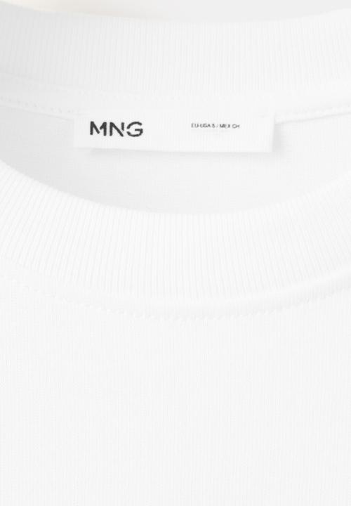 MANGO - T-shirt sita  -  white