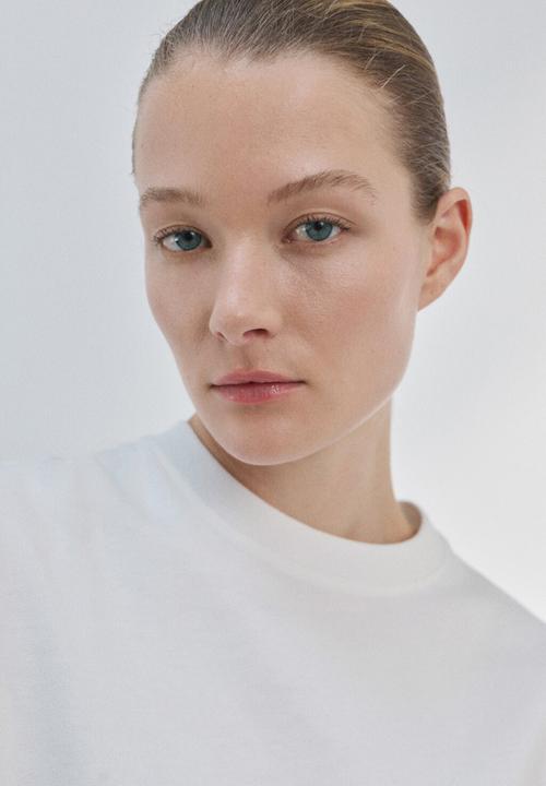 MANGO - T-shirt sita  -  white