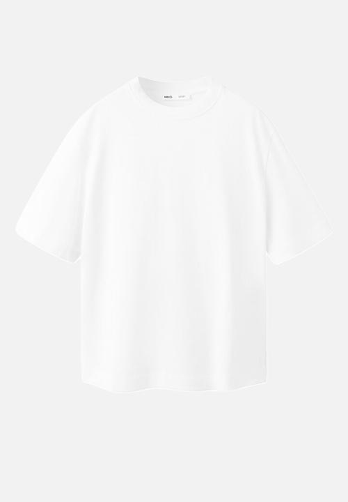 MANGO - T-shirt sita  -  white
