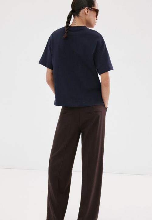 MANGO - T-shirt sita - navy
