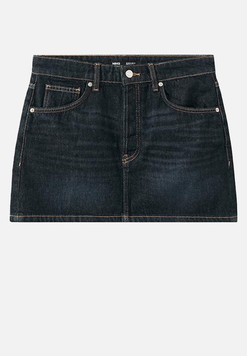 MANGO - Skirt madior - open blue